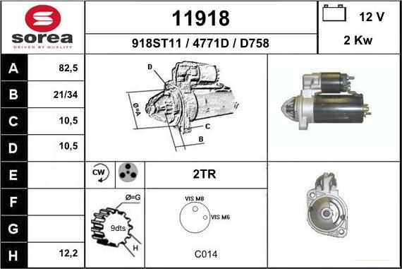 EAI 11918 - Starteris autospares.lv