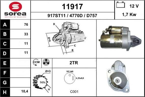 EAI 11917 - Starteris autospares.lv