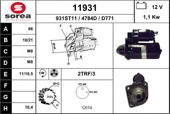 EAI 11931 - Starteris autospares.lv