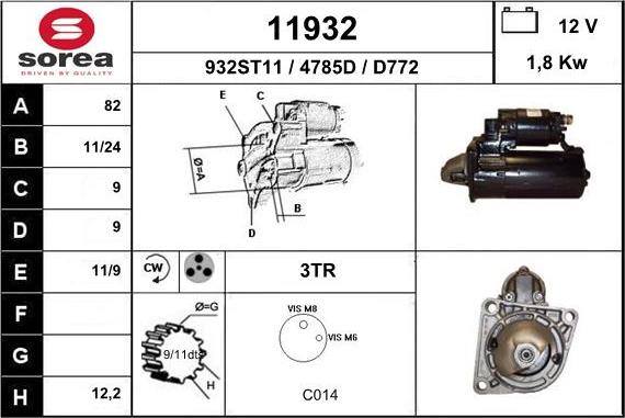 EAI 11932 - Starteris autospares.lv