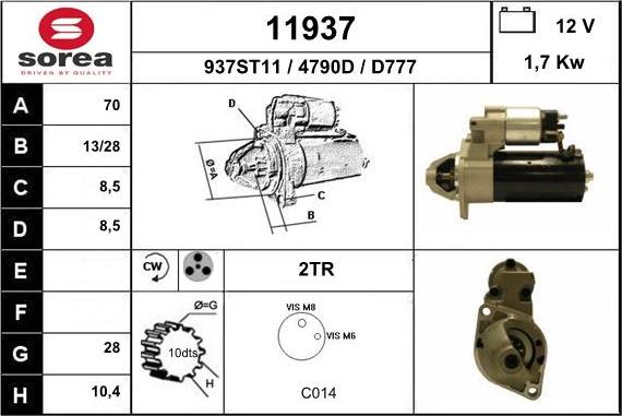 EAI 11937 - Starter www.autospares.lv