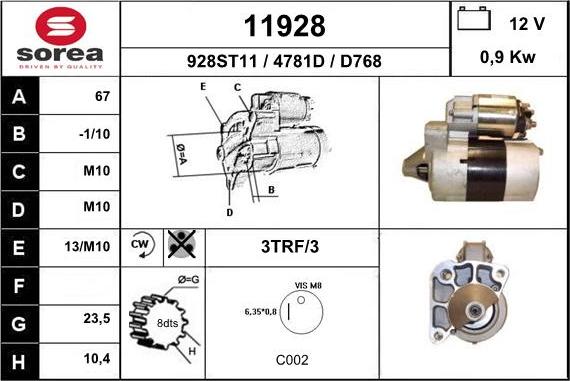 EAI 11928 - Starteris autospares.lv