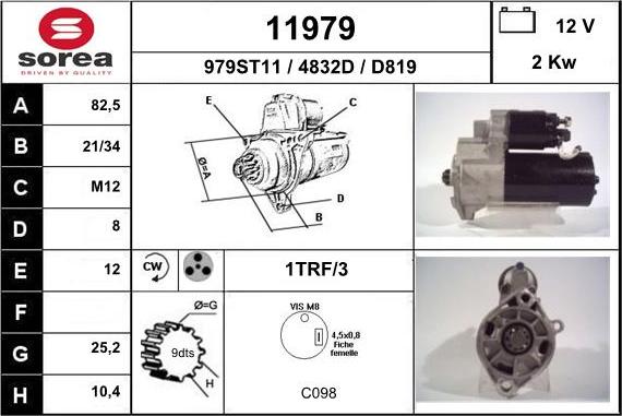 EAI 11979 - Starteris www.autospares.lv