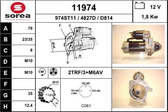 EAI 11974 - Starteris autospares.lv