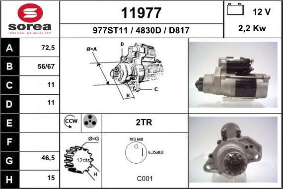 EAI 11977 - Starter www.autospares.lv