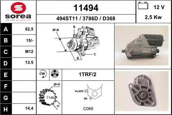 EAI 11494 - Starter www.autospares.lv