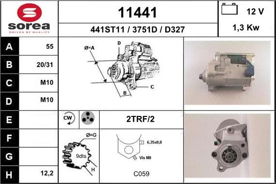 EAI 11441 - Starter www.autospares.lv