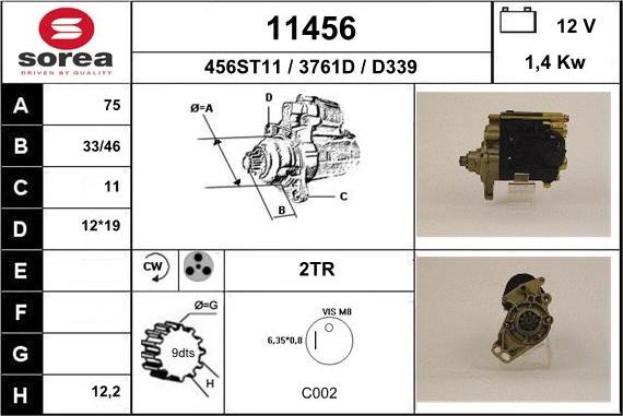 EAI 11456 - Starter www.autospares.lv