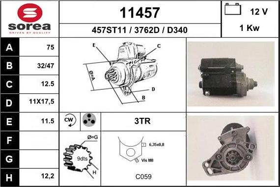 EAI 11457 - Starteris autospares.lv