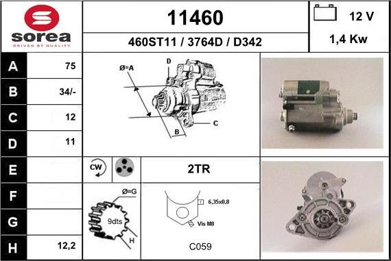 EAI 11460 - Starteris autospares.lv