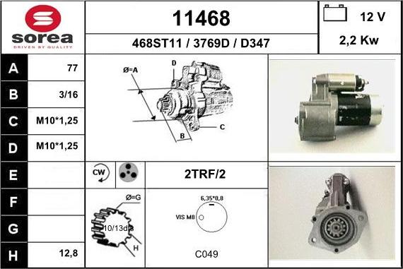 EAI 11468 - Стартер www.autospares.lv