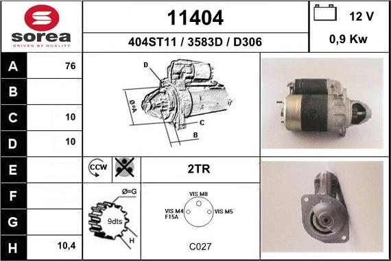 EAI 11404 - Starteris autospares.lv