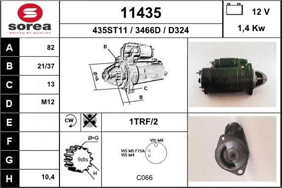 EAI 11435 - Стартер www.autospares.lv