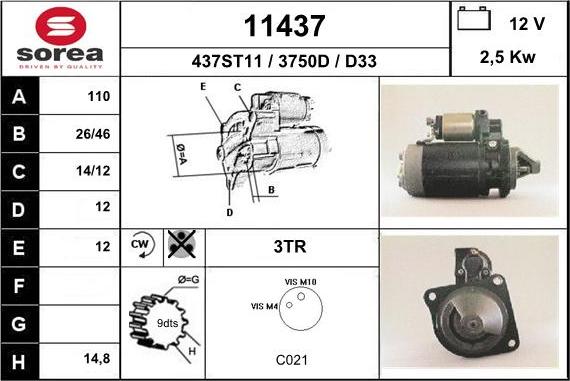 EAI 11437 - Starteris autospares.lv