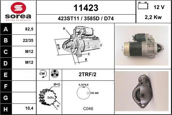 EAI 11423 - Стартер www.autospares.lv