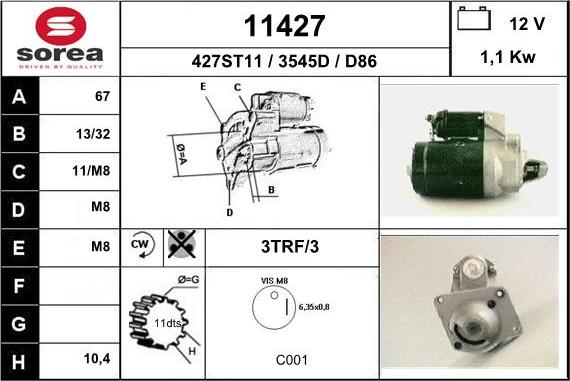 EAI 11427 - Starteris autospares.lv