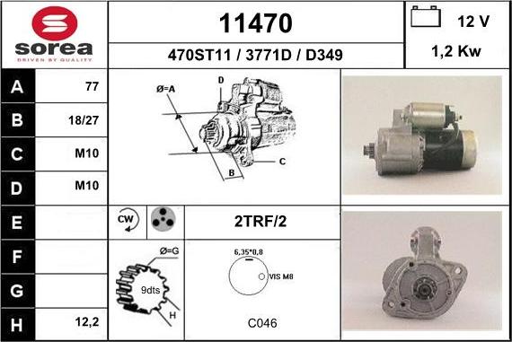 EAI 11470 - Стартер www.autospares.lv