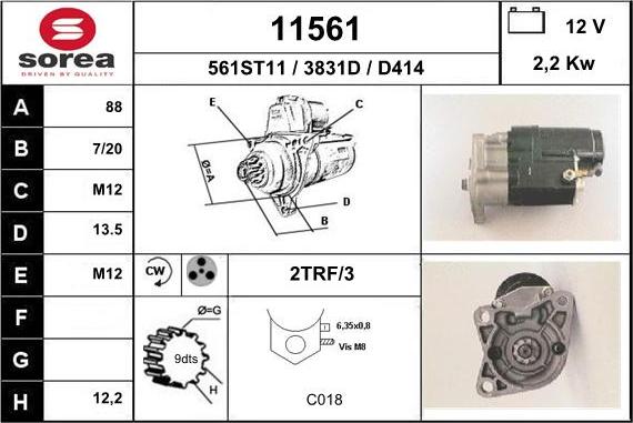 EAI 11561 - Starteris autospares.lv