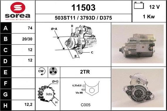 EAI 11503 - Starteris autospares.lv