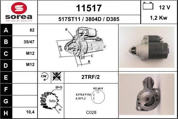 EAI 11517 - Starter www.autospares.lv