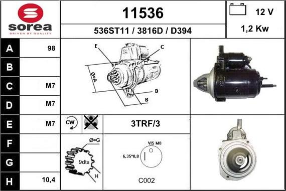 EAI 11536 - Starteris autospares.lv