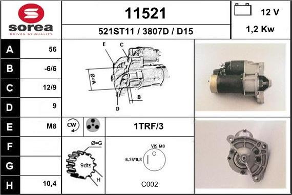 EAI 11521 - Starter www.autospares.lv