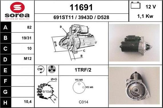 EAI 11691 - Starter www.autospares.lv