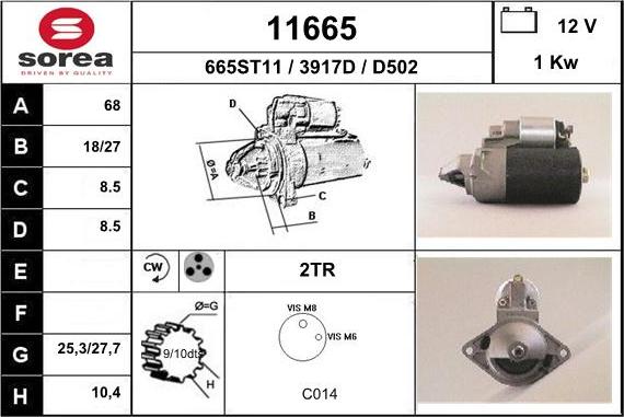 EAI 11665 - Starteris autospares.lv