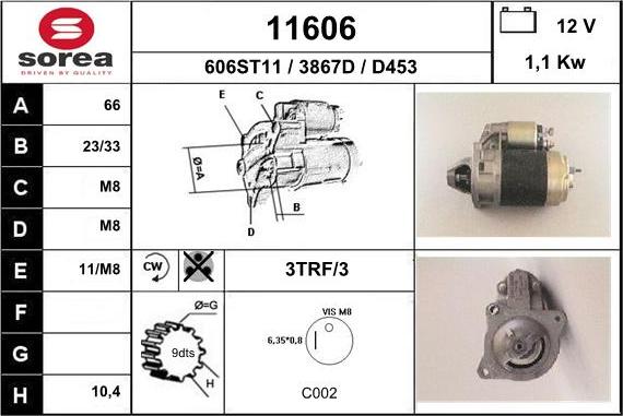 EAI 11606 - Starteris autospares.lv