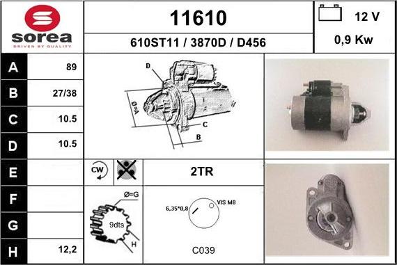 EAI 11610 - Starteris autospares.lv