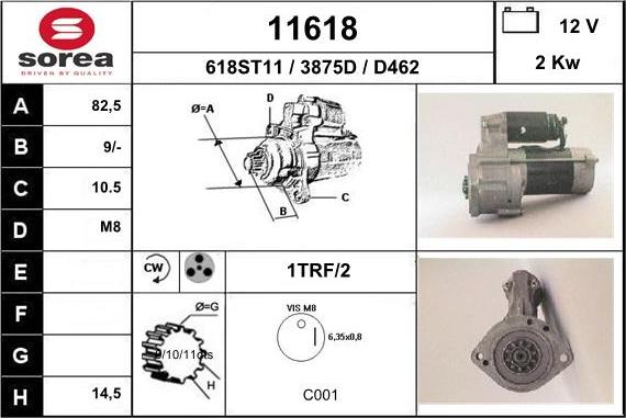 EAI 11618 - Стартер www.autospares.lv