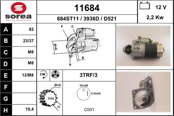 EAI 11684 - Starteris autospares.lv