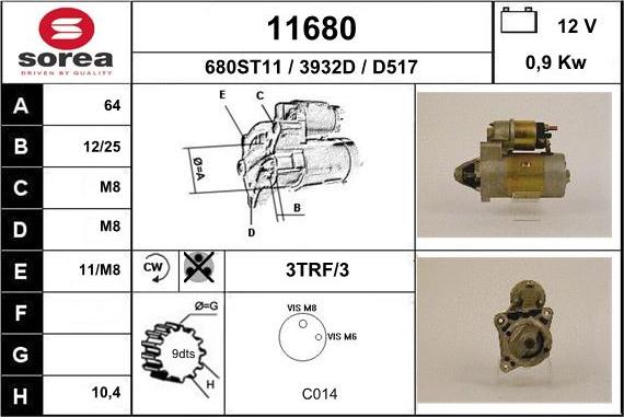 EAI 11680 - Starteris autospares.lv