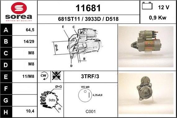 EAI 11681 - Starteris autospares.lv