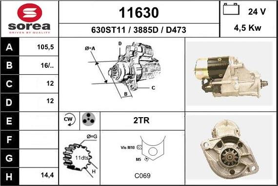 EAI 11630 - Starteris autospares.lv