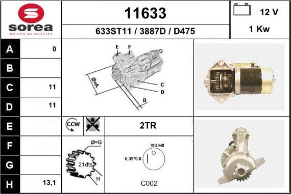 EAI 11633 - Starter www.autospares.lv