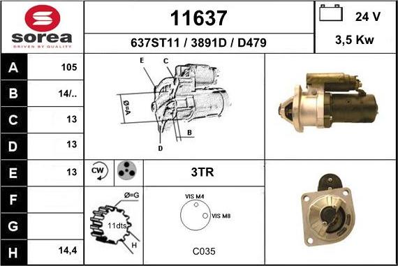 EAI 11637 - Starteris autospares.lv