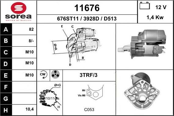 EAI 11676 - Starteris autospares.lv