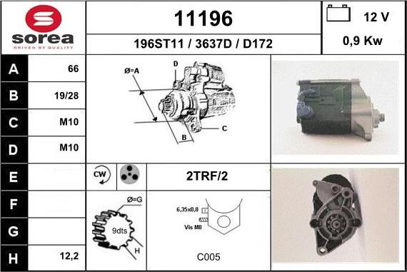 EAI 11196 - Starter www.autospares.lv