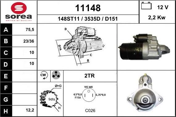 EAI 11148 - Starter www.autospares.lv