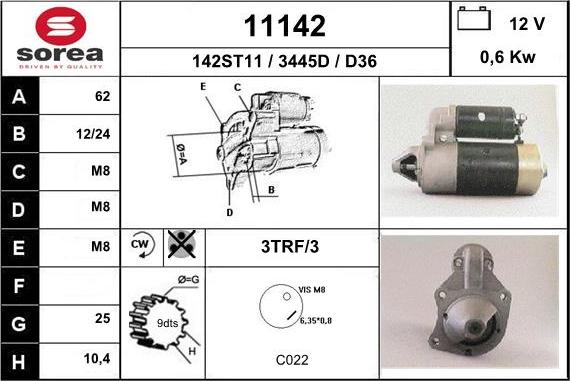 EAI 11142 - Starteris autospares.lv