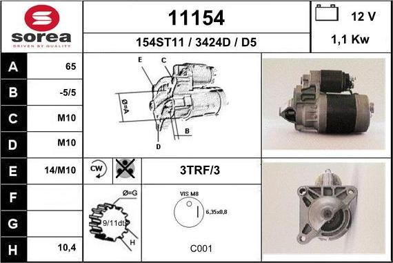 EAI 11154 - Starter www.autospares.lv