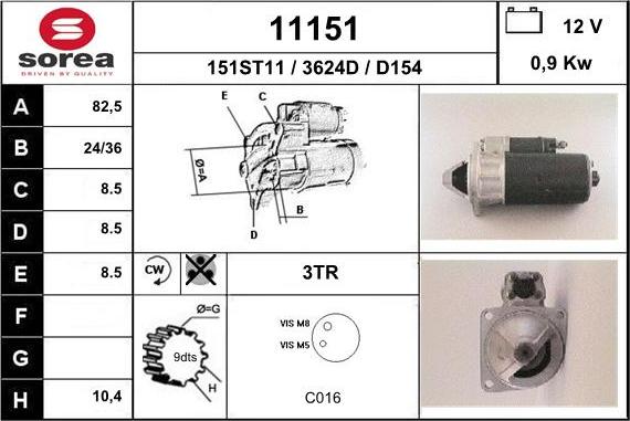 EAI 11151 - Starteris autospares.lv