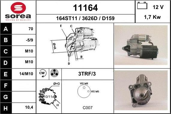 EAI 11164 - Starteris autospares.lv