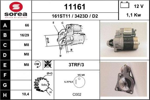 EAI 11161 - Starter www.autospares.lv