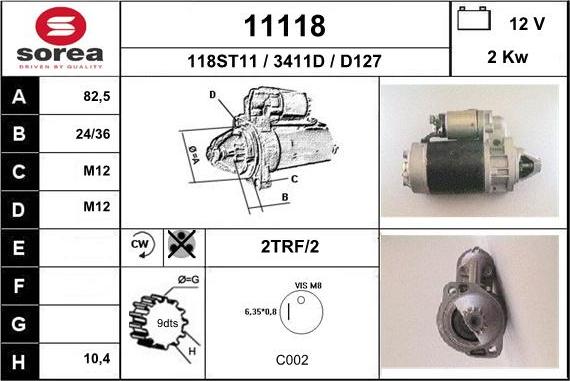 EAI 11118 - Starteris autospares.lv