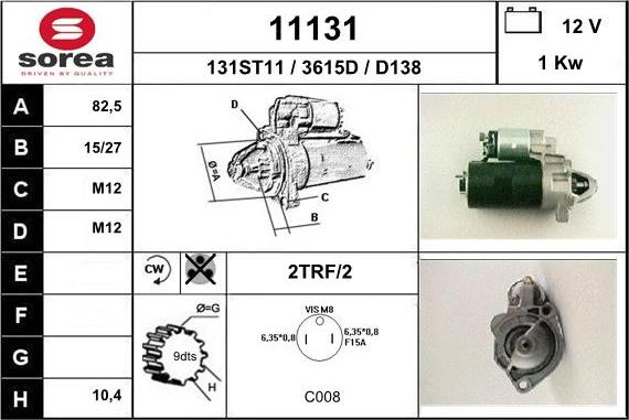 EAI 11131 - Starteris www.autospares.lv