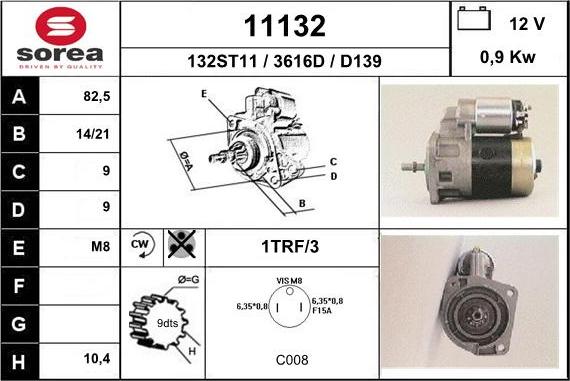 EAI 11132 - Стартер www.autospares.lv