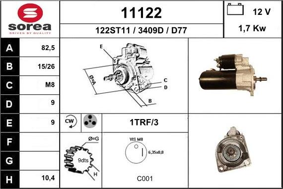 EAI 11122 - Starteris autospares.lv