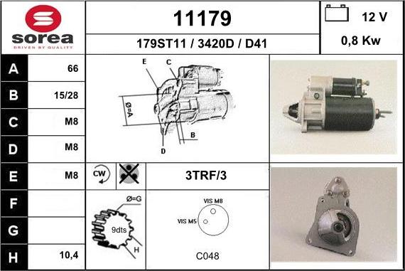 EAI 11179 - Starter www.autospares.lv